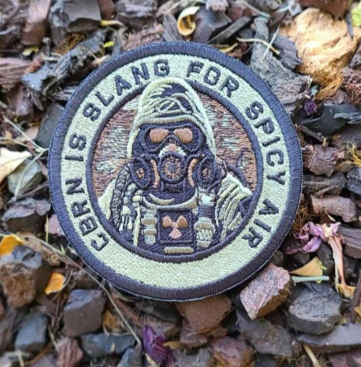 Custom embroidered patch with merrowed border and full stitched coverage — gallery image 8