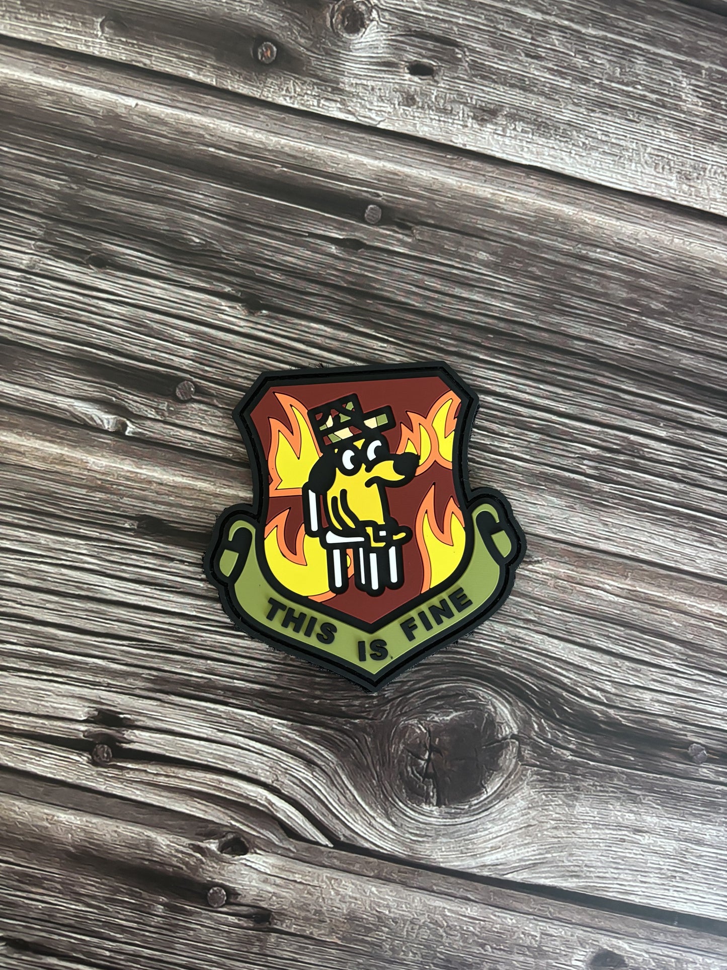 Custom moulded PVC patch with raised colour detail and hook-and-loop backing — gallery image 3