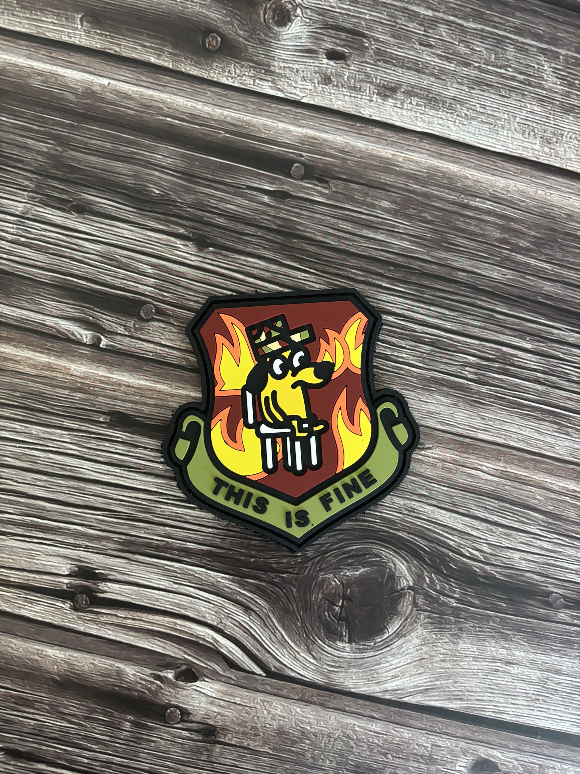 Custom moulded PVC patch with raised colour detail and hook-and-loop backing — gallery image 3