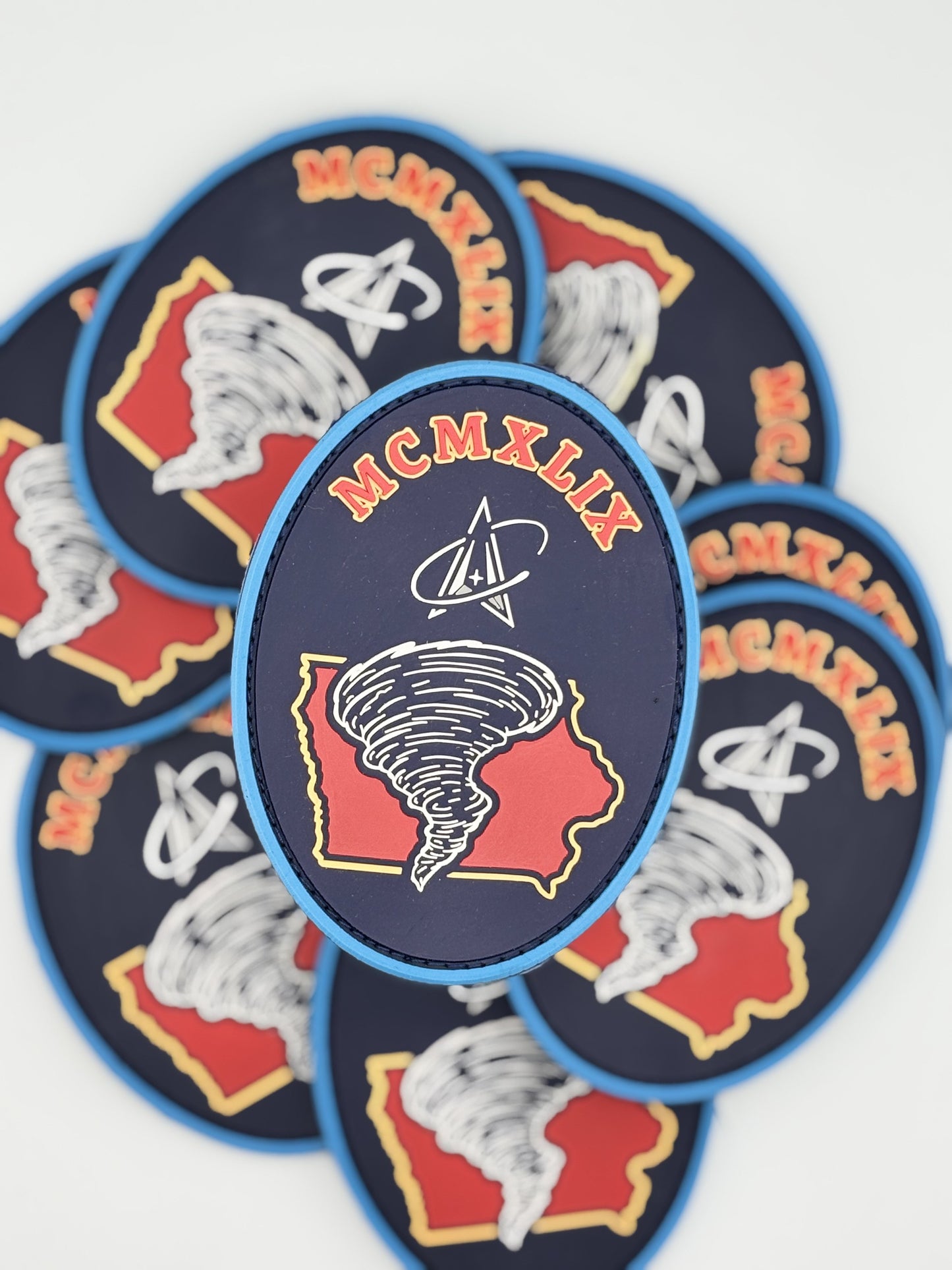 Custom moulded PVC patch with raised colour detail and hook-and-loop backing — gallery image 10