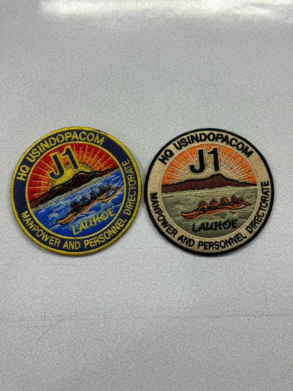 Custom embroidered patch with merrowed border and full stitched coverage — gallery image 6