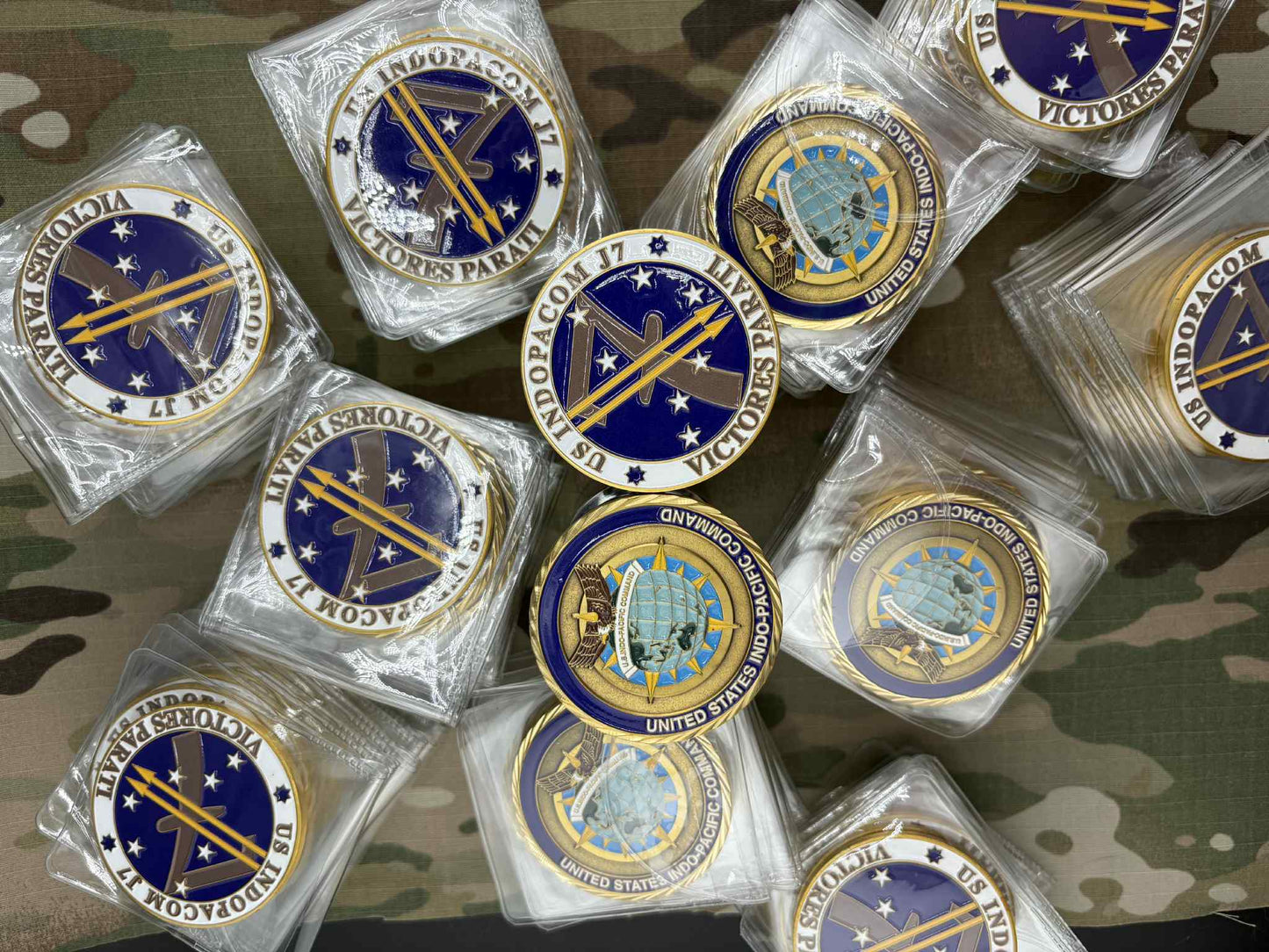 Custom challenge coin with enamel colour fill and metal relief — gallery image 8